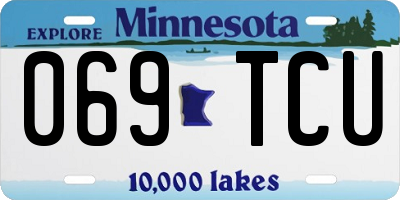 MN license plate 069TCU