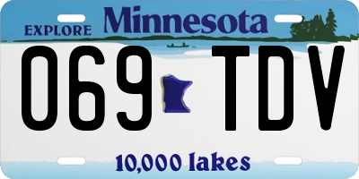 MN license plate 069TDV