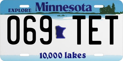 MN license plate 069TET