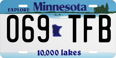 MN license plate 069TFB
