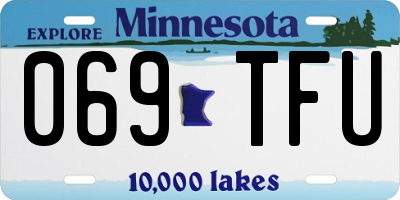 MN license plate 069TFU