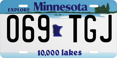 MN license plate 069TGJ