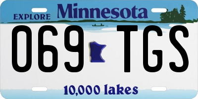 MN license plate 069TGS