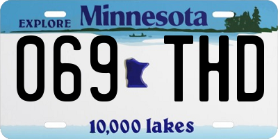 MN license plate 069THD