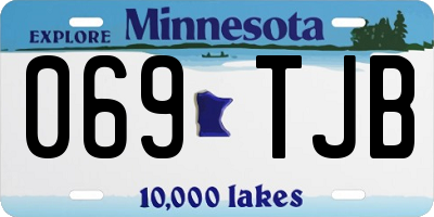 MN license plate 069TJB