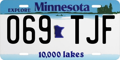 MN license plate 069TJF