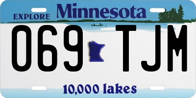 MN license plate 069TJM