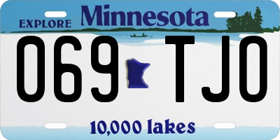 MN license plate 069TJO
