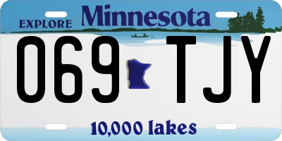 MN license plate 069TJY