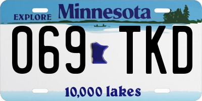 MN license plate 069TKD