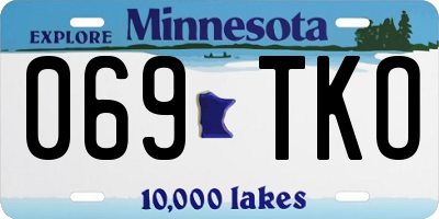 MN license plate 069TKO