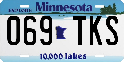 MN license plate 069TKS
