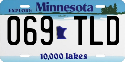 MN license plate 069TLD