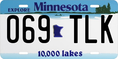 MN license plate 069TLK