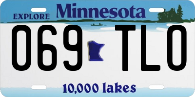 MN license plate 069TLO