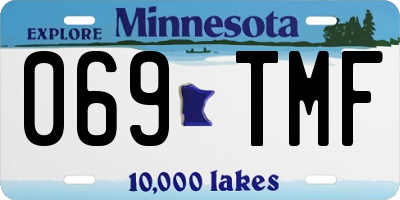 MN license plate 069TMF