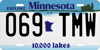 MN license plate 069TMW