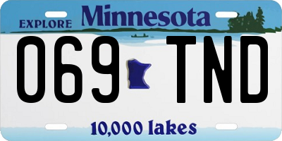 MN license plate 069TND