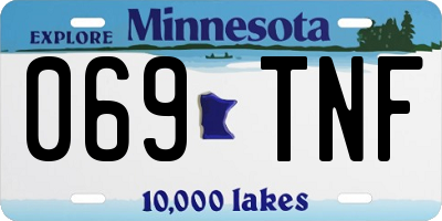 MN license plate 069TNF