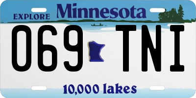 MN license plate 069TNI