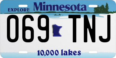 MN license plate 069TNJ