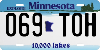 MN license plate 069TOH