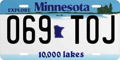 MN license plate 069TOJ