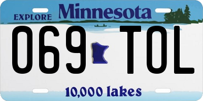 MN license plate 069TOL