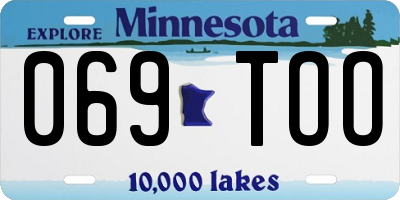 MN license plate 069TOO