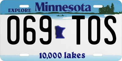 MN license plate 069TOS