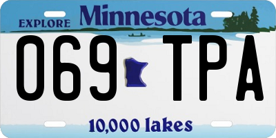MN license plate 069TPA