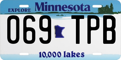 MN license plate 069TPB
