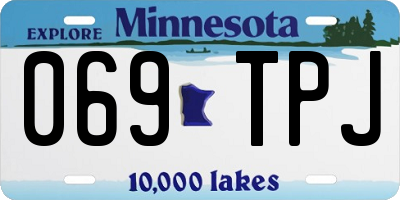 MN license plate 069TPJ