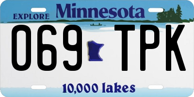 MN license plate 069TPK