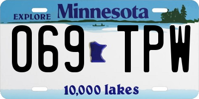 MN license plate 069TPW