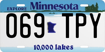 MN license plate 069TPY