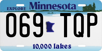 MN license plate 069TQP