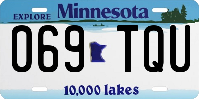 MN license plate 069TQU