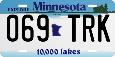 MN license plate 069TRK