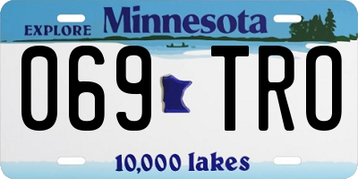 MN license plate 069TRO