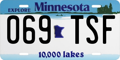 MN license plate 069TSF