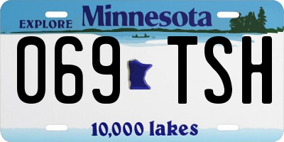 MN license plate 069TSH