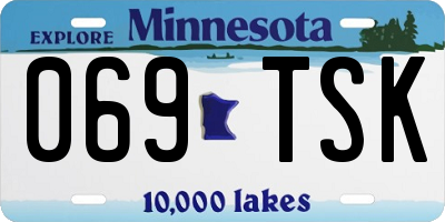 MN license plate 069TSK