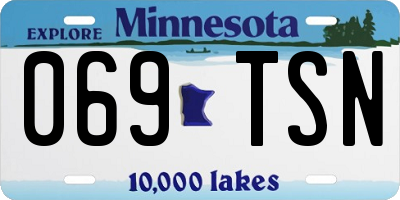 MN license plate 069TSN