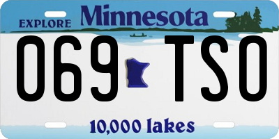 MN license plate 069TSO
