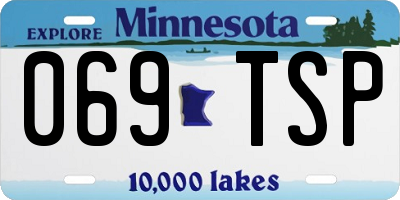MN license plate 069TSP
