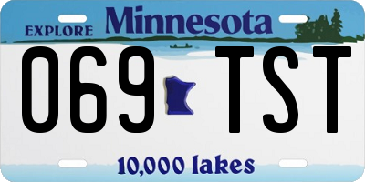 MN license plate 069TST