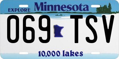 MN license plate 069TSV