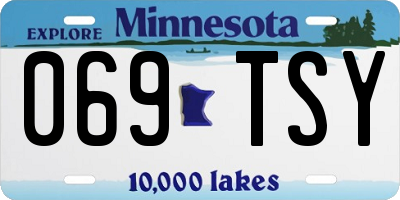 MN license plate 069TSY