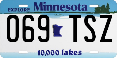 MN license plate 069TSZ